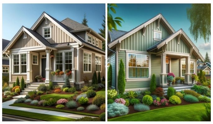 Images of homes with vinyl siding