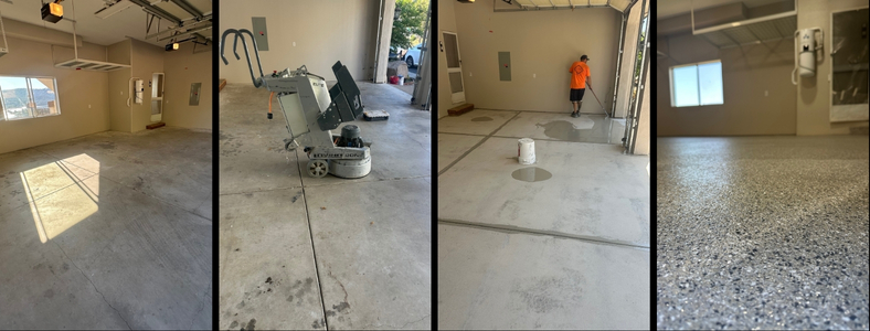 Garage Floor Transition With Epoxy
