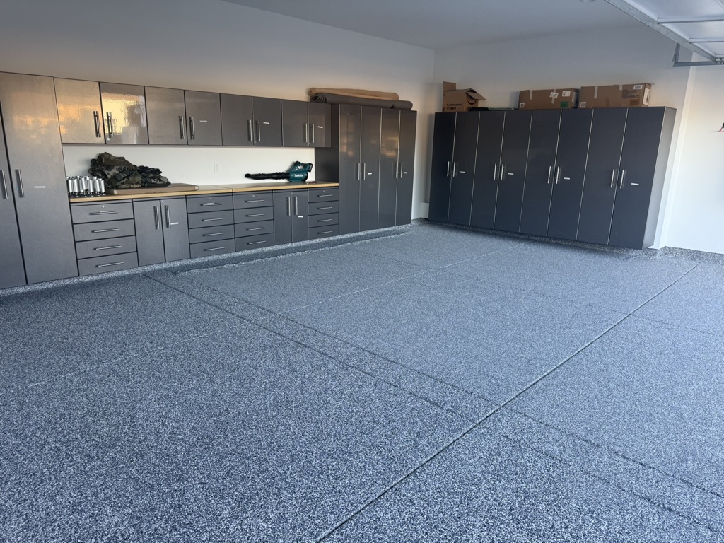Granite Bay Epoxy Garage Floor – Trico Painting | Flake System with Polyaspartic Top Coat Granite Bay Epoxy Garage Floor – Trico Painting | Flake System with Polyaspartic Top Coat